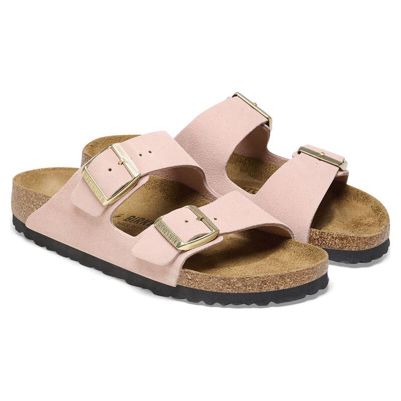Birkenstock Женские шлепанцы-мюли из замши Светло-розовые Обычные 1026138
