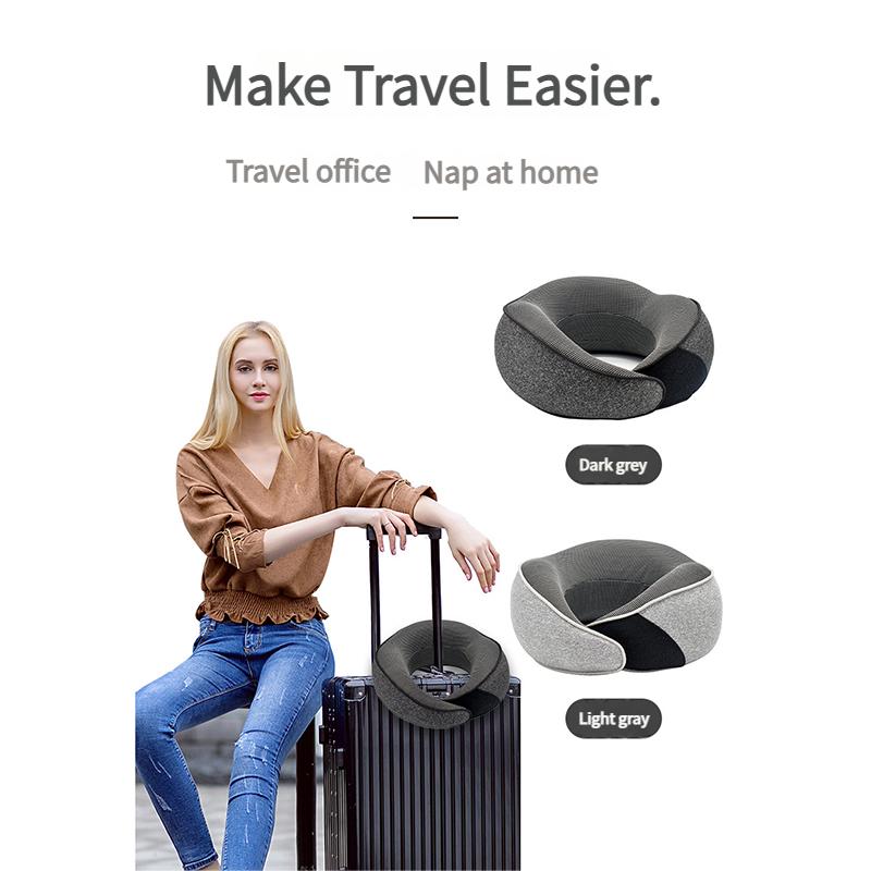 Memory Foam Travel Neck Pillow for Airplane & Car, Ergonomic U-Shape Design with Portable Storage Bag, Support for Office Nap