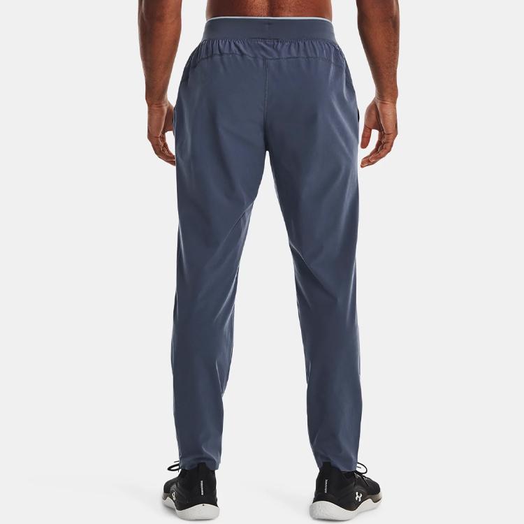 Under Armour Однотонные эластичные спортивные брюки трикотажные мужские низы серые 1376800-044