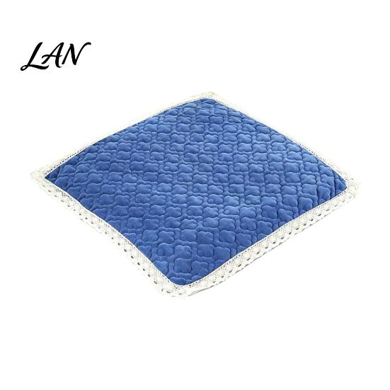 Soft Plush Seat Cushion Chair Pad with Ties, Non Slip Lace Trim, Thickened for Kitchen Stools 16 x Inch Washable Dining Office Pads Leisure Chairs