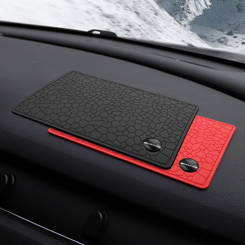 2025 Hot Car Emblem Anti Slip Pad Phone Key Non Slip Sticky Gel Mat For Mercedes Benz AMG GLE GLS CLS GLC CLA GLA GLK ML C197 R2