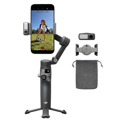 DJI Стабилизатор для смартфона Osmo Mobile 8 с нативным звуком и удлинительной штангой оси панорамирования и 10 часами работы и отслеживанием стабилизации изображения,