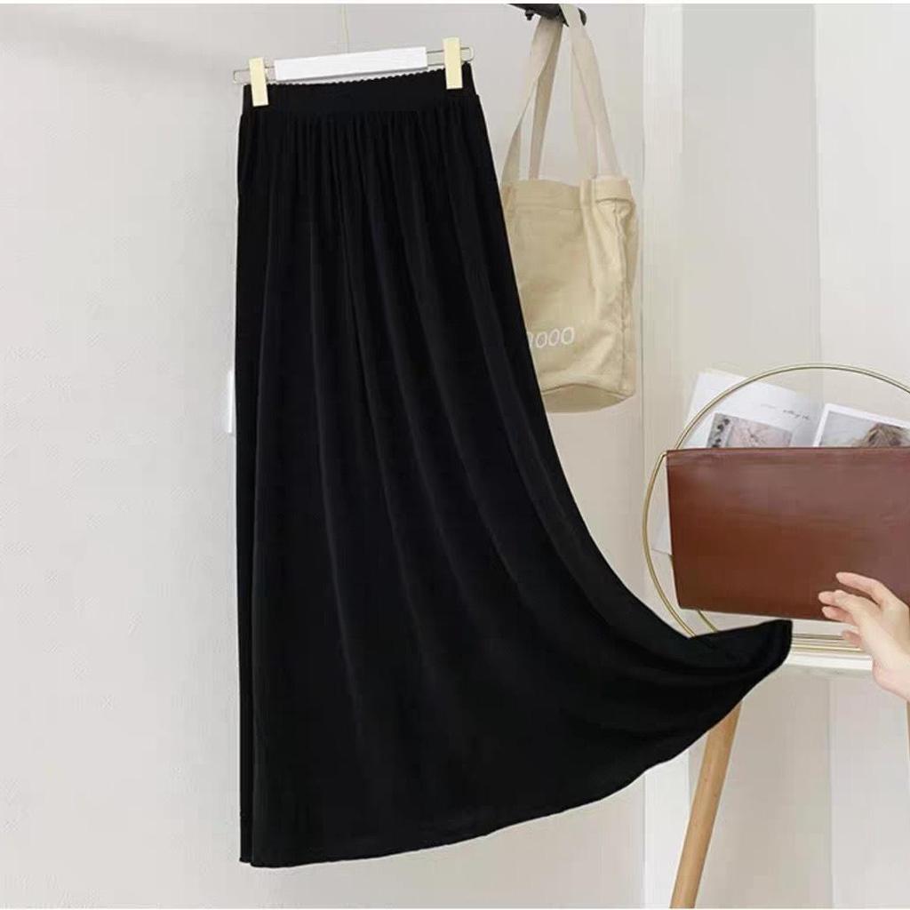 Европейский и американский пеньюар Hanfu: Женская длинная полуюбка с защитой от открывания, с талией Ци и подкладкой в стиле Мамиань