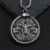 Vintage Viking Wolf Tree Men's Necklace Nordic Moon Celtic Knot Pendant Protector Jewelry Gift Accessories