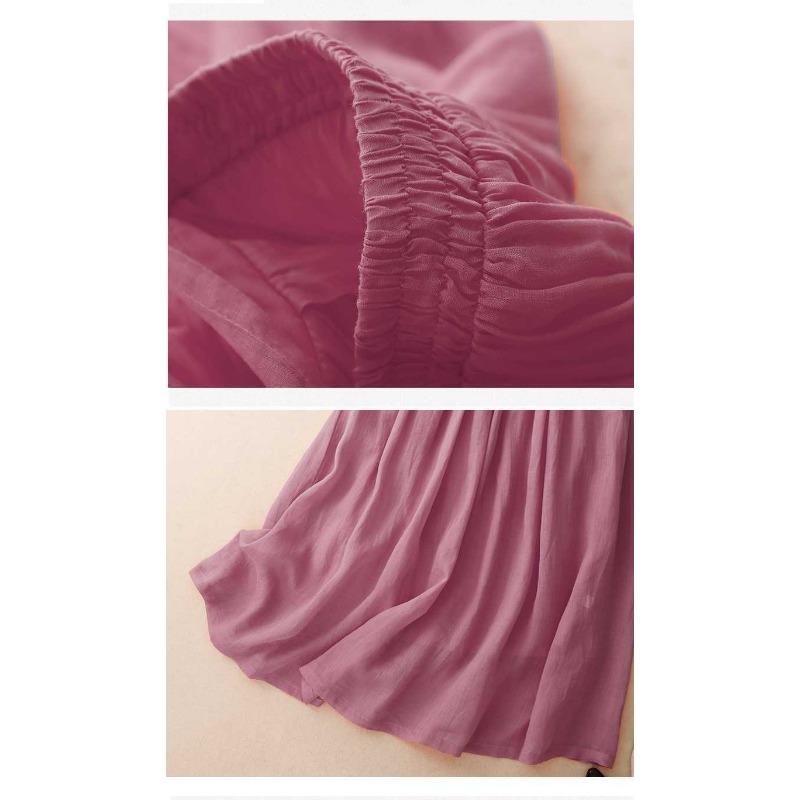 Свободная двухслойная юбка с эластичной талией и широкими штанинами