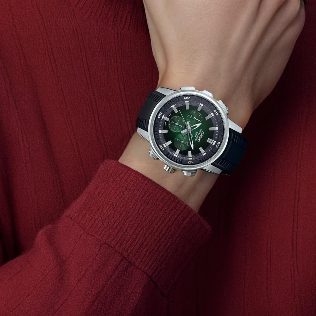 Casio Мужские Спортивные Зеленые Часы MTP-E505-3AV MTP-E505-3AV