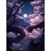 Краска по номерам фиолетовый цветок дерево рисунок на холсте ручная роспись картина подарок картины по номерам наборы искусство домашний декор