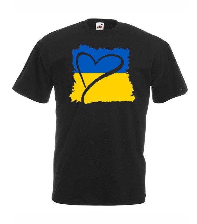 Футболка с дизайном в виде сердца и флага Украины