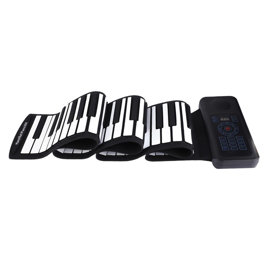 Portable 88 Keys Electronic Keyboard Hand Rolling Up Piano Built in 1100mAh Li On Battery