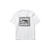 Li Ning Logo Printed Round Neck Short Sleeve T-Shirt Men Tops White AHSR339-1