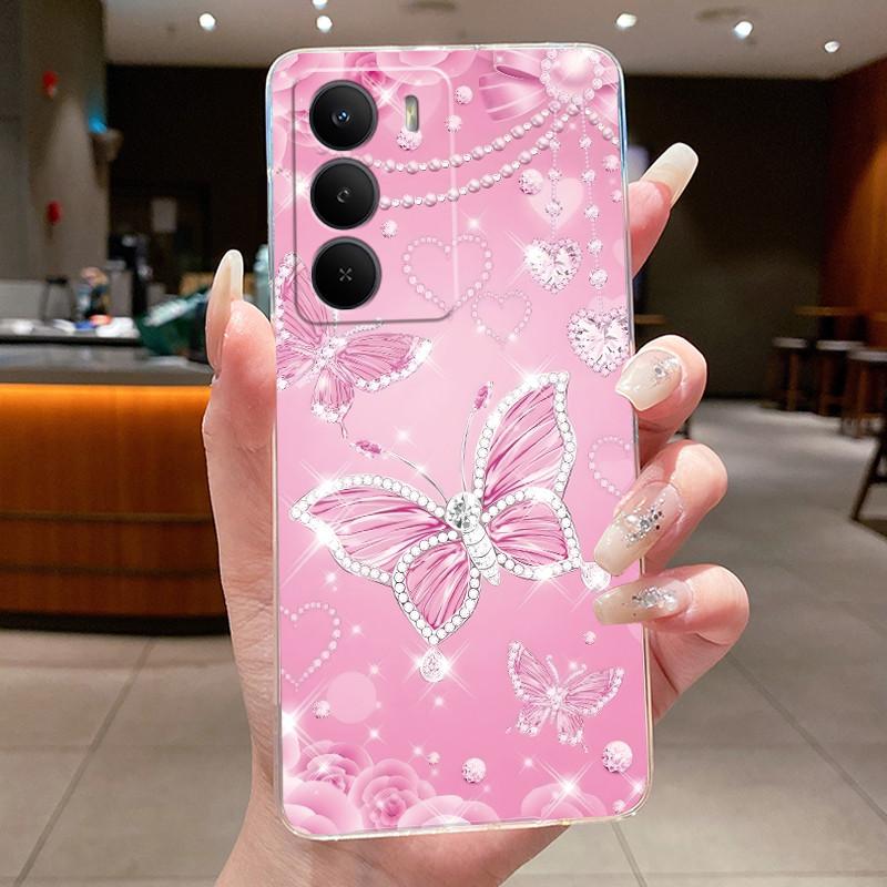 Силиконовый чехол для Realme P3 Lite Красивые цветы Бабочка Защитный ТПУ Мягкая задняя крышка Fundas для телефона Realme P3 Lite 4G