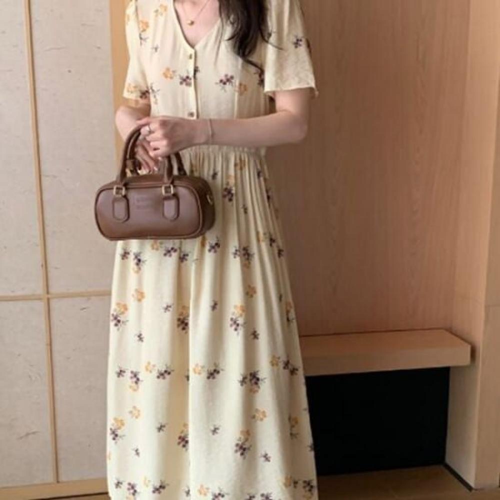 Rellawear Women Muffin Floral Single Dress Hyg250212
