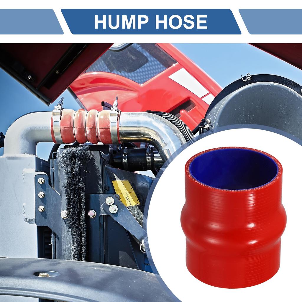 X AUTOHAUX 1pcs 80mm/3.15" 102mm/4.02" Length Red Blue Car Silicone Hose Hump Hose Hose Universal