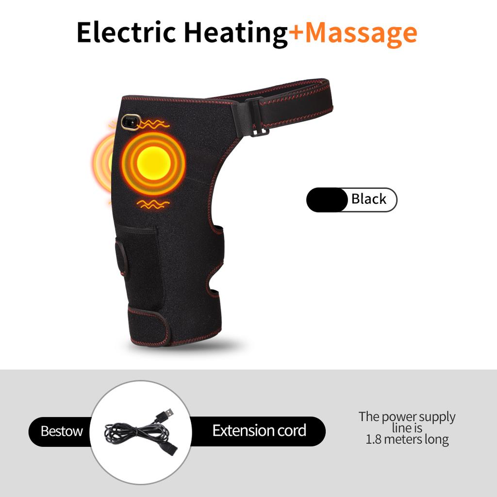Электрический согревающий бандаж для поддержки бедра 3 уровня нагрева и массажа Облегчение боли в бедре/седалищном нерве Покрытие бедра и ягодиц Реабилитация Подарок