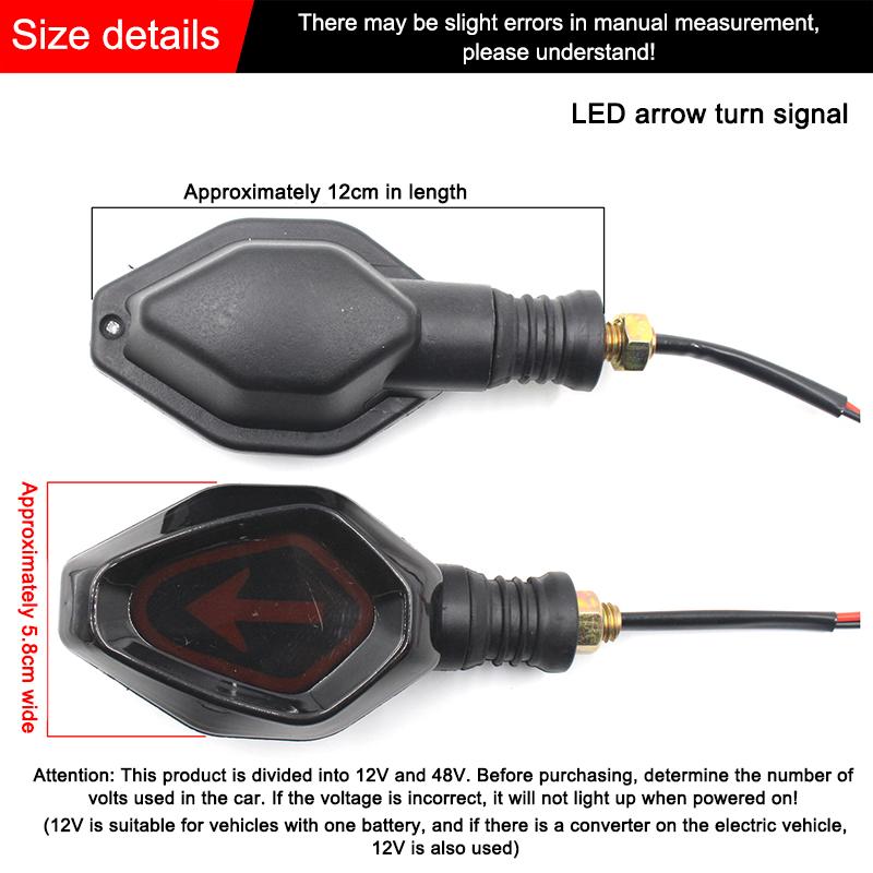 Motorcycle Front&Rear Turn Signal Lights Steering Lamp Super Bright Led Steering Light 12V For Motorcycle