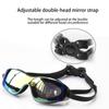 Men Electroplated Swimming Goggles Women Professional Waterproof Anti-Fog Silicone Swim Eyewear Adult Diving Glasses