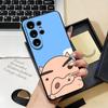 Buriburizaemon Pig Phone Case For Samsung S26 S25 S24 FE S23 S22 S21 Plus S20 Ultra Note20Ultra Black Soft Shell