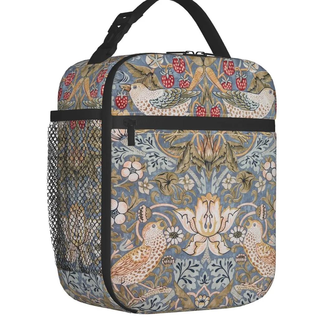 William Morris Vintage термоизолированные сумки для ланча с цветочным текстильным узором переносной контейнер для ланча походная дорожная коробка для хранения еды