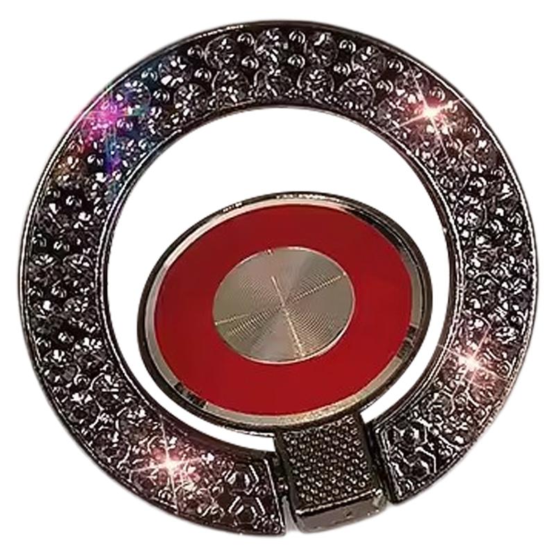 Cell Phone Ring Holder Kickstand Round Metal Rhinestones Finger Grip Loop