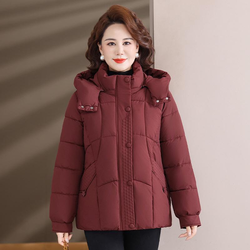 Middle-aged and elderly women's winter clothes, padded jackets, thickened mother clothes, foreign style grandma padded jackets