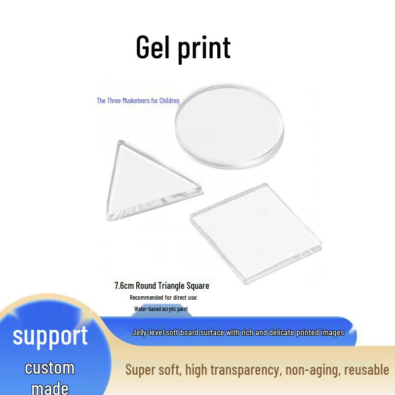Children's Eco-friendly Reusable Gel Printing Plate - Safe and Creative Three Musketeers Design