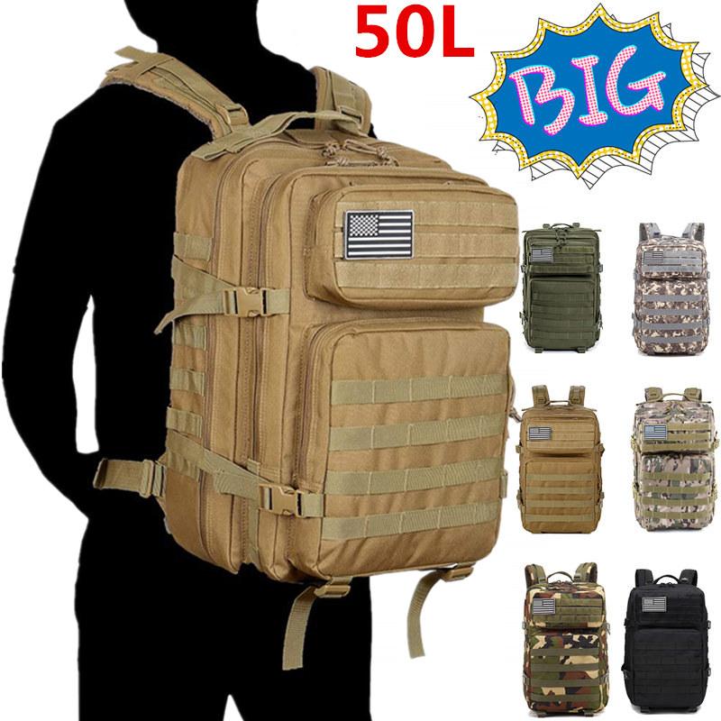 Camouflage Army Backpack Men Military Tactical Bags Assault Molle Backpack Hunting Trekking Rucksack Waterproof Bug