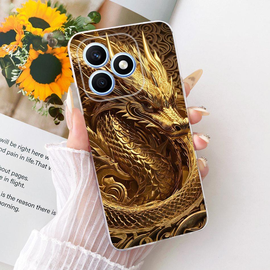 Для Honor X8d 2026 Крутой Чехол для Телефона с Рисунком Дракона и Тигра Для Honor X8D 4G Мягкий Силиконовый TPU Чехлы Бамперы
