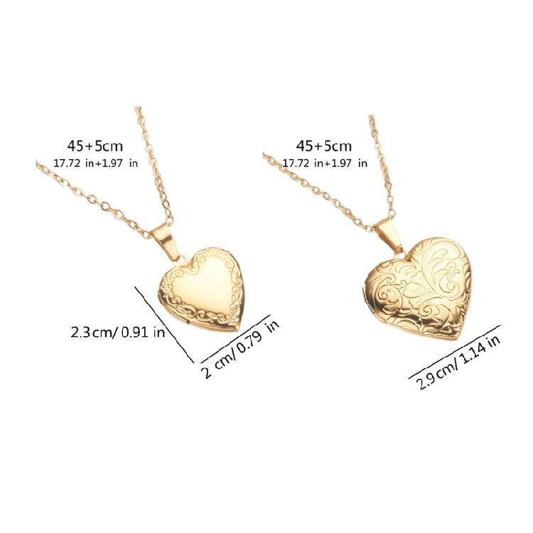 Металлическое ожерелье с кулоном-медальоном в форме сердца, регулируемая шейная цепочка, украшение