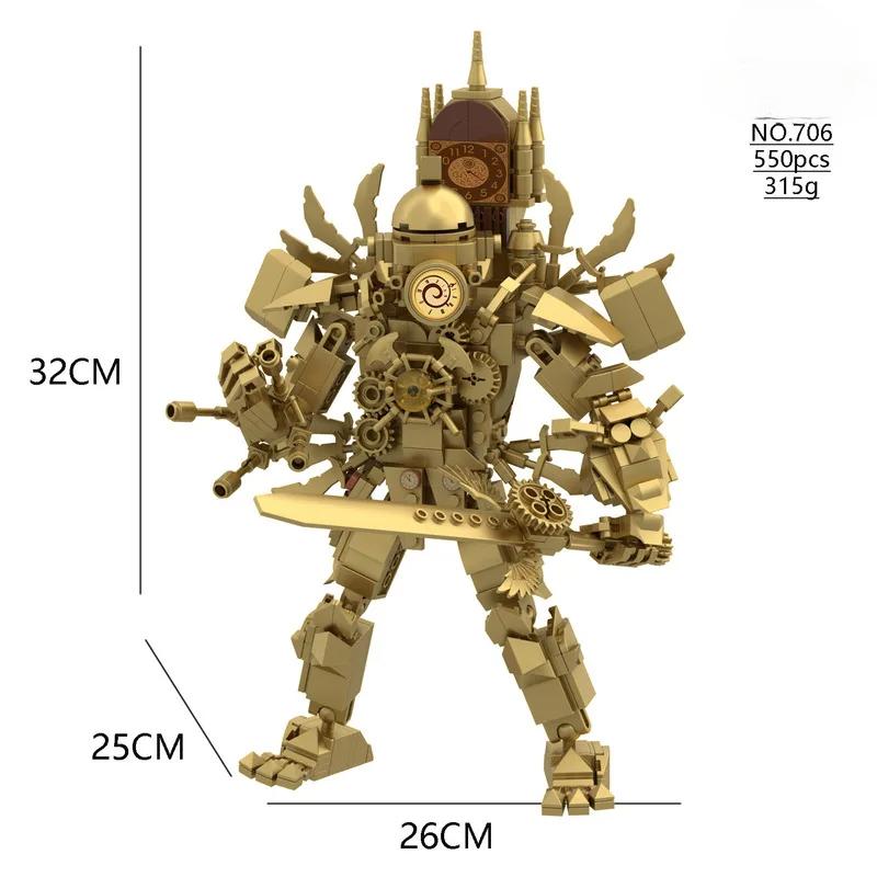 Skibidi Toilet Titan Tv Man Blocks 4.0 Titan Clockman Upgrade Building Figure Speakerman Titan Dragon Drillman Blocks Set Toy