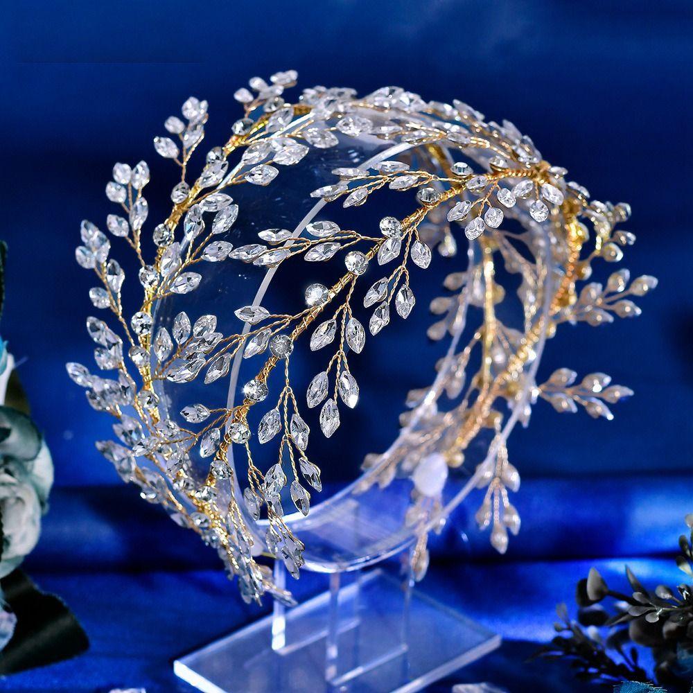 Стразы Свадебная Повязка на Голову Ручной Работы Свадебные Аксессуары для Волос Свадебные Головные Уборы Подарок для Женщин