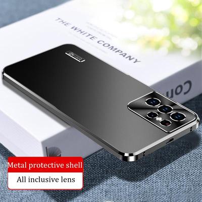 Роскошный чехол из алюминиевого сплава для Samsung Galaxy S25 S24 S23 Ultra S22 S21 Plus, металлический магнитный защитный чехол для камеры