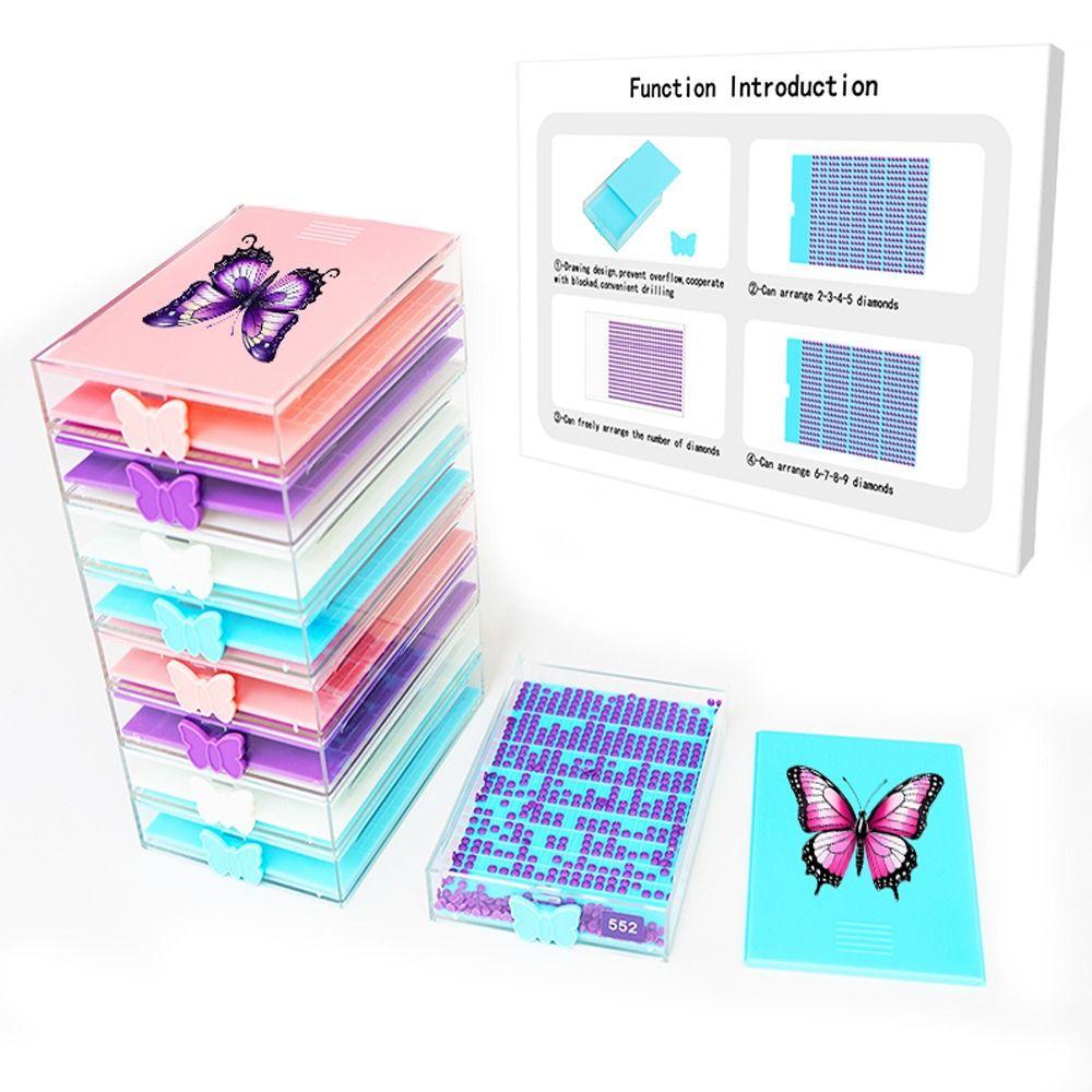Штабелируемый лоток для выдвижных ящиков, сортировочный лоток для хранения бисера для 5D алмазной живописи