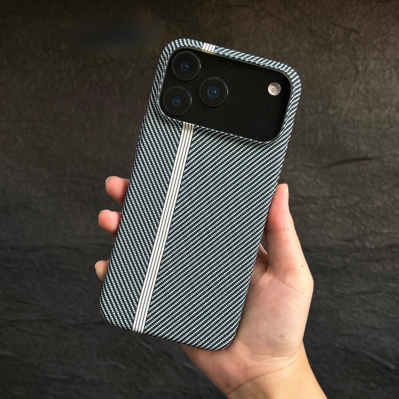 Для iPhone 17 16 Pro Max Чехол Жесткий Матовый Текстура Углеродного Волокна Защита от Отпечатков Пальцев Для iPhone 16 plus Чехол Ударопрочный Бампер