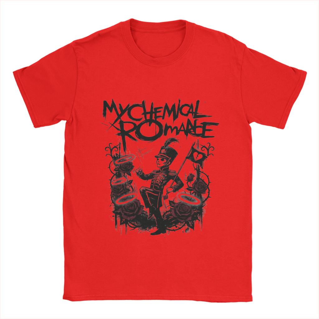 Мужская футболка My Chemical Romances  Смешные футболки с коротким рукавом и круглым вырезом 100% хлопок Летняя одежда