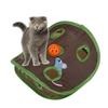 Игра для кошек Мыши Интеллектуальная игрушка Палатка с колокольчиком с 9 отверстиями Игровой туннель для кошек Складные игрушки для охоты на мышей Поддерживает активность котенка Игрушки для домашних животных