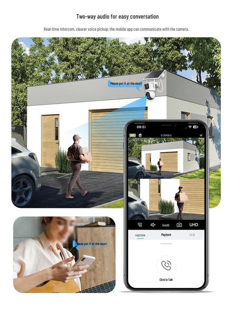 AOV HD 4G Dual-Lens Solar Monitor Camera with Dual-View WiFi