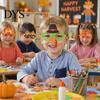 Cute Thanksgiving Gift for Parties Turkey Glasses, Funny Harvest Party Eyewear Kids Festive Orange Holiday Decorations Adults, Felt Pumpkin