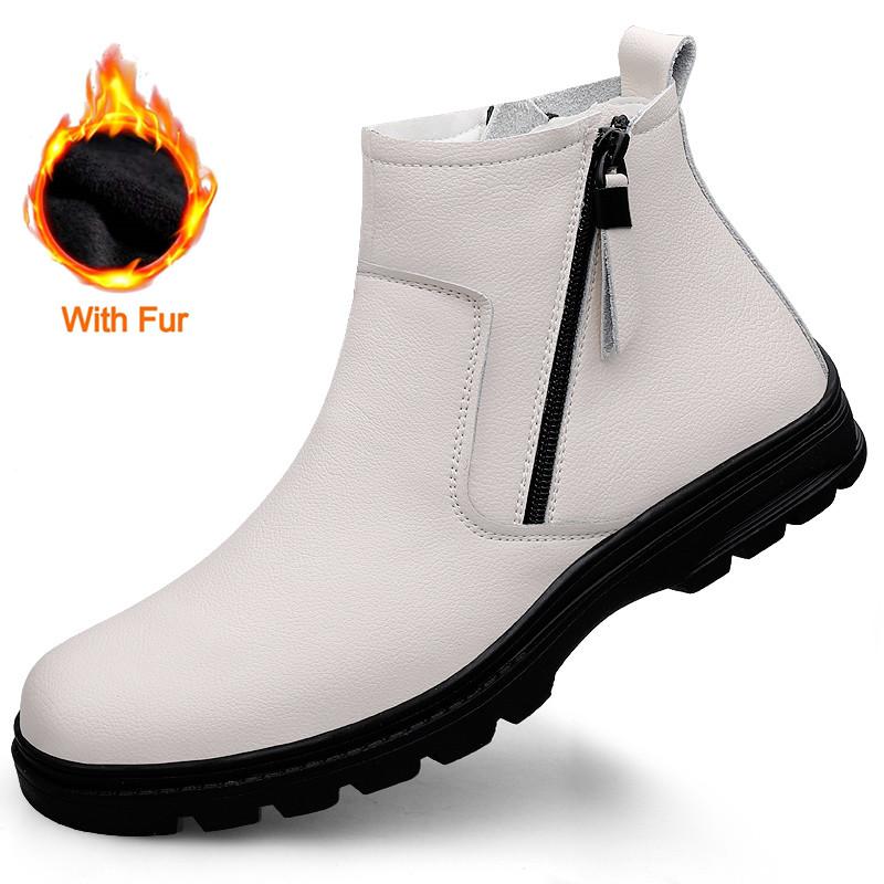 Роскошные брендовые мужские повседневные туфли зимние теплые ботинки деловые формальные ботинки челси высококачественные зимние мужские ботинки из натуральной кожи