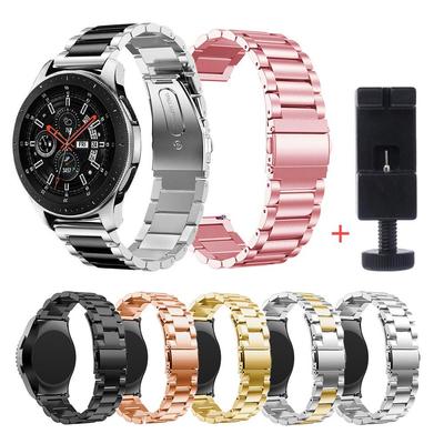 Ремешок для браслета из нержавеющей стали 20 мм 22 мм для Samsung Galaxy Watch 42 мм 46 мм Actice 2, ремешок для умных часов Samsung Gear S3/S2 Classic