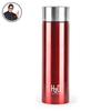 Бутылка для воды из нержавеющей стали 1000 мл, красная | сертифицирована ISI | одностеночная | герметичная, нержавеющая | пищевая, легко носить | идеально подходит для холодильника