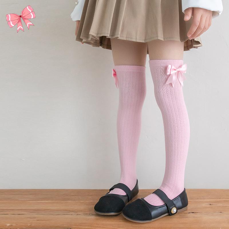 Чулки для девочек, весенние и осенние гольфы выше колена, корейская версия в стиле Лолиты, модные детские носки INS JK средней длины
