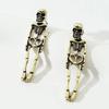 1Pair Funny Punk Scary Halloween Drop Earrings For Women Girls Personalized Spooky Skeleton Dangle Earrings Halloween Gifts