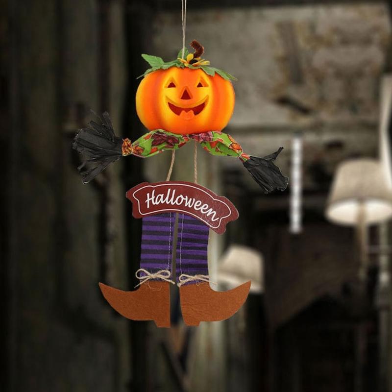 2Pcs Halloween Hanging Sign Pumpkin Ornament Fall Festival Decoration Easy Installation For Halloween Celebration