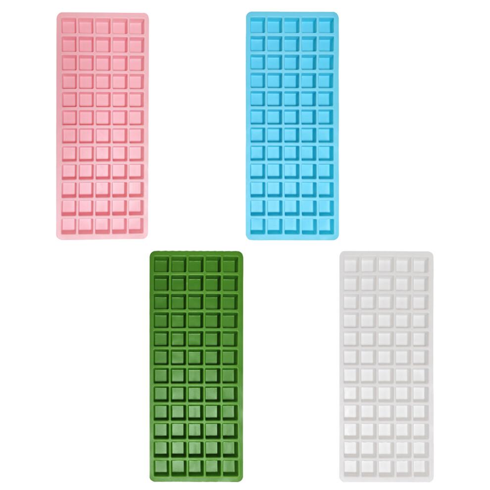Square Ice Cubes Molds Silicone Tray for Coffee Cocktails-Blue