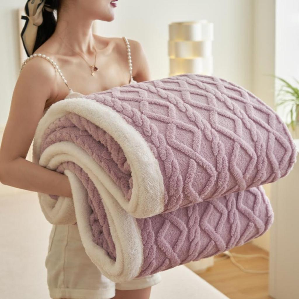 Четыре Сезона Универсальное Одеяло Гибискус из Утолщенного Флиса из Овечьей Шерсти, Кораллового Флиса, Маленькое Одеяло, Офисное Одеяло для Сна, Покрывало для Дивана, Одеяло для Студенческого Общежития