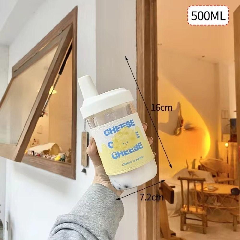 Большая емкость для соломенной чашки, прозрачная чашка с крышкой, соломенная чашка для воды, Bubble Tea Coffee