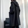 Мужской тренч с капюшоном, свободного кроя, средней длины, с большими карманами, с длинным рукавом, ветрозащитный