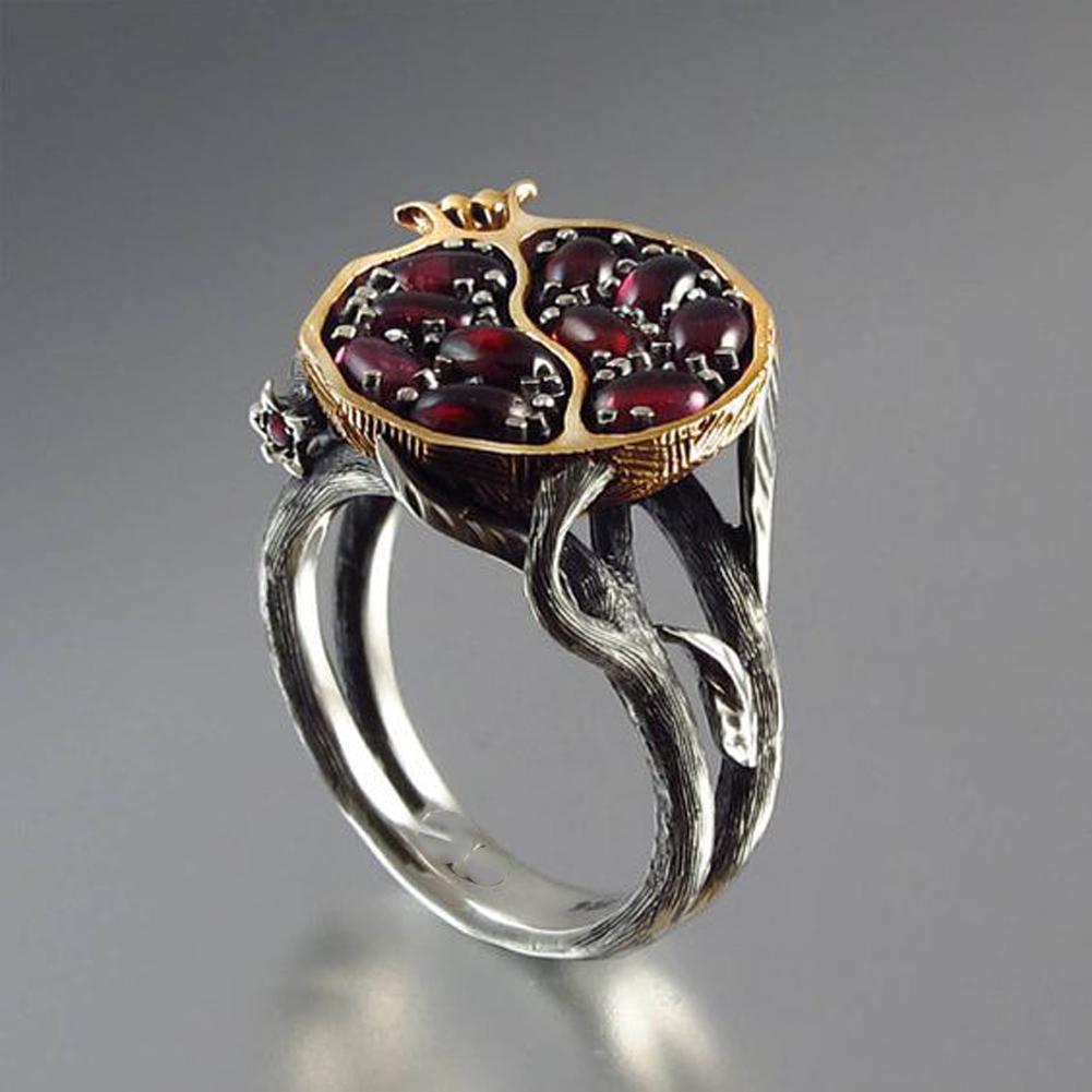 Jewelry Vintage Women Pomegranate Design Party Gifts Ring Size 610
