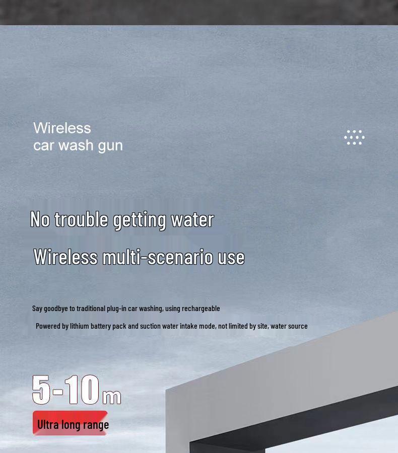 Rechargeable Cordless High-Pressure Car Washer & Multifunction Water Gun