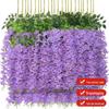 Искусственная глициния - Фиолетовые свисающие цветы для потолочного и свадебного декора